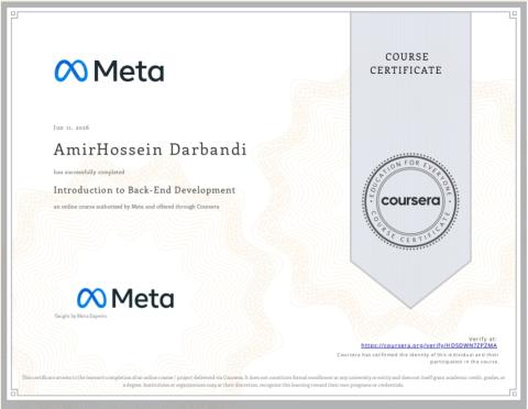 Meta Backend Certificate